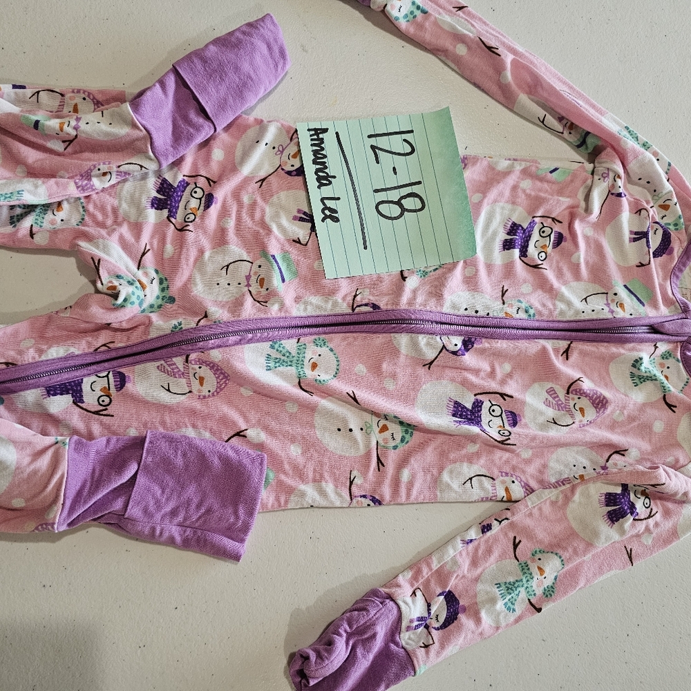 12-18 GUC LS Pink Snowmen Zippy